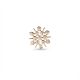 Trendy Floral Gold Diamond Stud