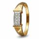 Bold Grid Diamond Gold Ring 