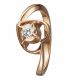 Modern Curve Heartin Diamond Ring