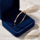Radiant Faceted Triple Stone Diamond Bangle