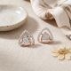 Pyramid Cluster Rose Diamond Stud Earrings