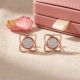 Marquise Eye Diamond Rose Stud Earrings