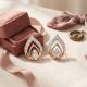 Rose Dewdrop Diamond Stud Earrings
