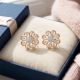 Blooming Floral Diamond Stud Earrings