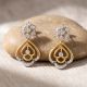 Botanical Heart Tiered Diamond Drop Earrings
