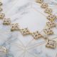 Fashional Geometric Floral Diamond Necklace