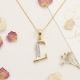 Radiant Monogram L Diamond Pendant