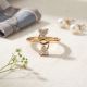 Filigree Wave Trio Diamond Ring