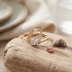 Modern Leaf Contour Diamond Ring