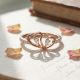 Twin Heart Pear Diamond Gold Ring