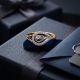 Swirling Paisley Pear Diamond Ring