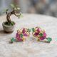 Radiant Ruby Botanical Diamond Drop Earrings