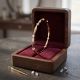 Tapered Leaf Diamond Station Bangle