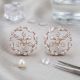 Snowflake Circular Rose Diamond Stud Earrings