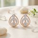Pear Filigree Diamond Stud Earrings