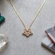Majestic Floral Star Diamond Pendant Necklace