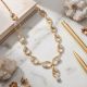 Blossom Accent Diamond Gold Necklace