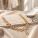 Dual Teardrop Diamond Gold Necklace