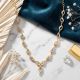Swirl Teardrop Diamond Gold Necklace