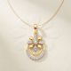 Concentric Floral Diamond Pendant