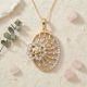 Sunlight Floral Medallion Diamond Pendant