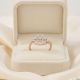 Romantic Rose Gold Floral Diamond Ring