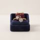 Elegant Blooming Teardrop Diamond Ring
