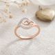 Ornate Leaf Rose Diamond Ring