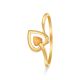 Stylish Heart Gold Ring