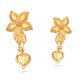 Impressive Flower Design Gold Drop Earring