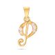 Stylish P Letter Gold Pendant