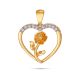 Dazzling Heart Design Diamond Pendant