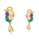 Enduring Peacock Gold Drop Earring