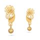 Charming Floral Gold Drop Earring