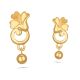 Charming Floral Gold Drop Earring