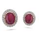 Red Stone Diamond Earring