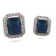 Cubic Blue Stone Diamond Earring