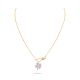 Kids Floral Diamond Pendant With Chain