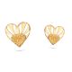 Heart Floral Gold Earring