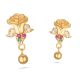 Charming Floral Gold Drop Earring