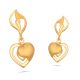 Gold Heart Drop Earring