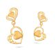 Gold Heart Drop Earring