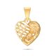 Charming Mother Child Heart Gold Pendant