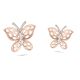 Gold Rose Butterfly Design Earring