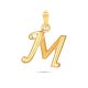 Letter M Gold Pendant