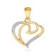 Stylish Heart Design Diamond Pendant