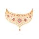 Elegant Ruby Stone Gold Choker Necklace