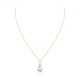 Elegant Diamond Floral Pendant With Chain