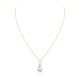 Elegant Diamond Floral Pendant With Chain