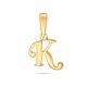 Letter K Gold Pendant